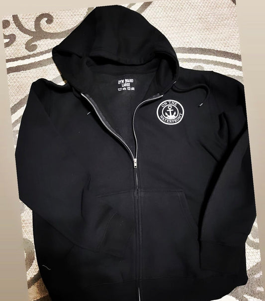 Black OTW ZIP UP HOOD